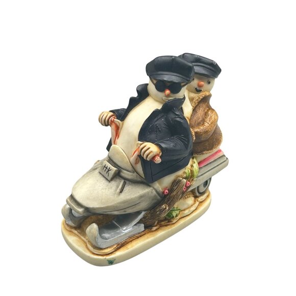 Harmony Kingdom 'Easy Slider' Snowman Snowmobile Figurine Made in England - Picture 1 of 12
